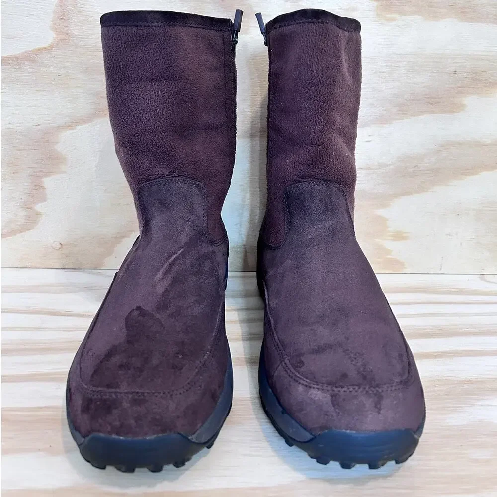 L.L. Bean - Suede Fleece Zip Up Tall - Winter Boots - Brown - Men's - 9.5 -05455